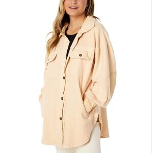 Free People Ruby Jacket Button-Up Jacket Shacket Cream Color